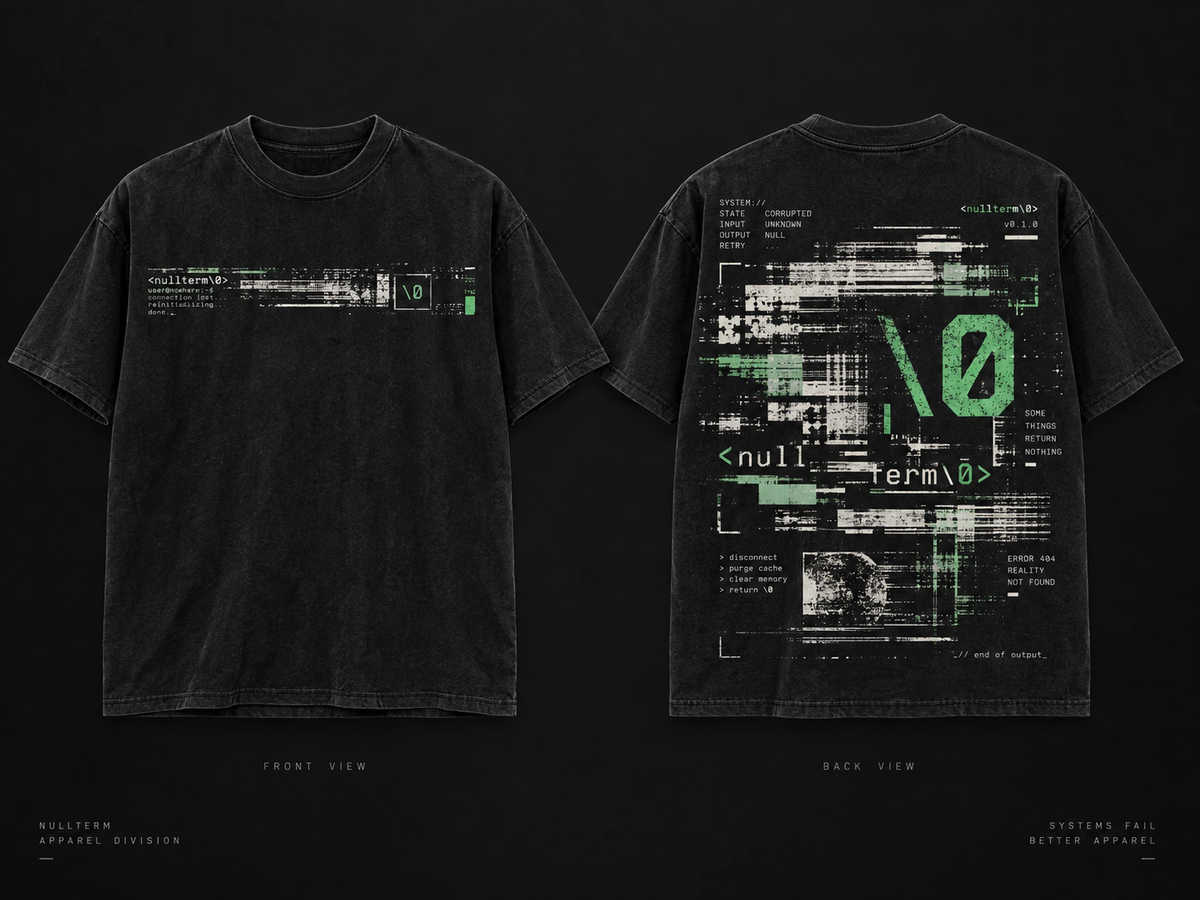 NULLTERM NT-006 Terminal Output Tee, front and back contact sheet