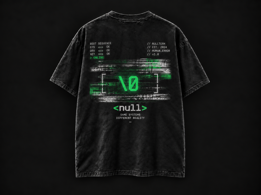 NULLTERM NT-007 Reality Tee, back