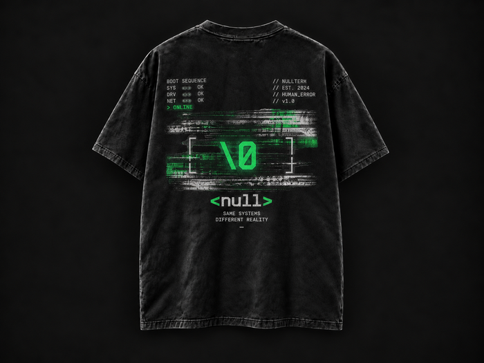 NULLTERM NT-007 Reality Tee, back
